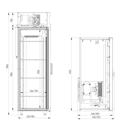 Шкаф холодильный POLAIR DM114-S без канапе на сайте Белторгхолод