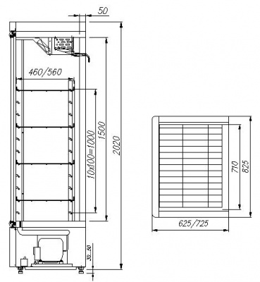 Шкаф холодильный Carboma R700 С (стекло) на сайте Белторгхолод