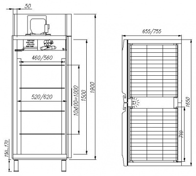 Шкаф холодильный Carboma R1400 на сайте Белторгхолод